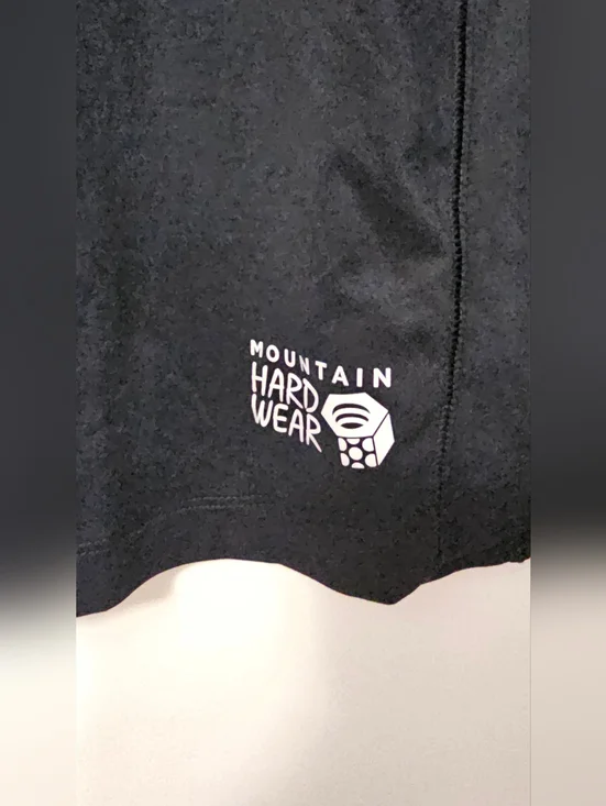 Mountain Hardwear Cropped Athletic Top Women’s Large Black Long Sleeve Shirt - Picture 3 of 6
